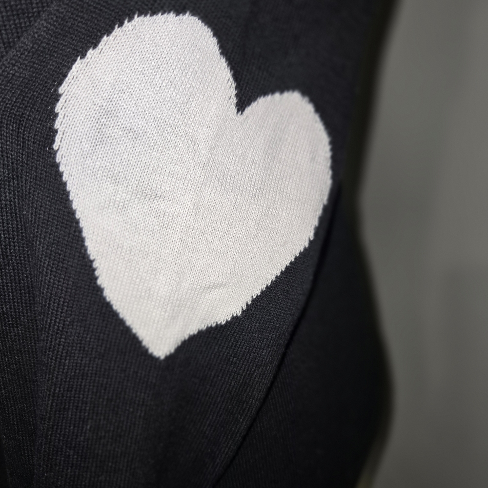Classic Black Heart Women's Sweater